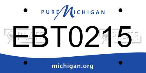 EBT0215 Michigan License Plate