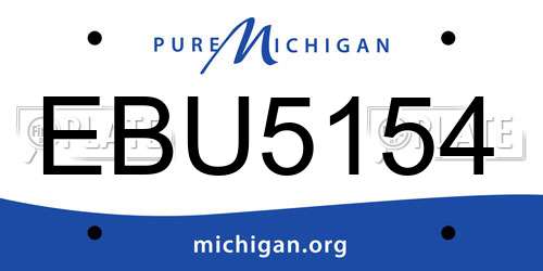 EBU5154 Michigan License Plate