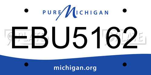 EBU5162 Michigan License Plate