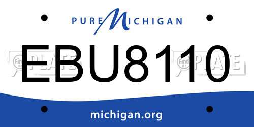 EBU8110 Michigan License Plate