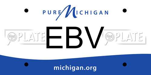 EBV Michigan License Plate