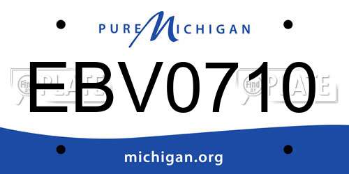EBV0710 Michigan License Plate
