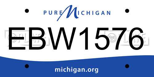 EBW1576 Michigan License Plate