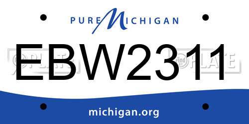 EBW2311 Michigan License Plate