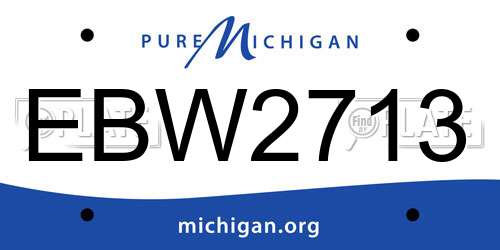 EBW2713 Michigan License Plate