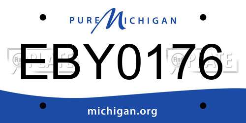 EBY0176 Michigan License Plate