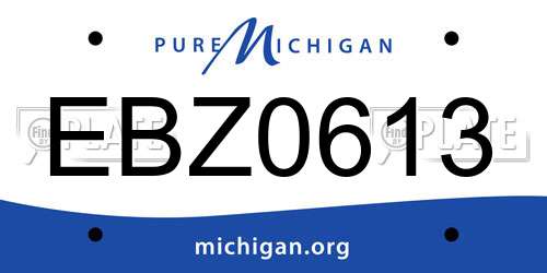 EBZ0613 Michigan License Plate