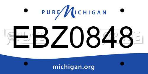 EBZ0848 Michigan License Plate