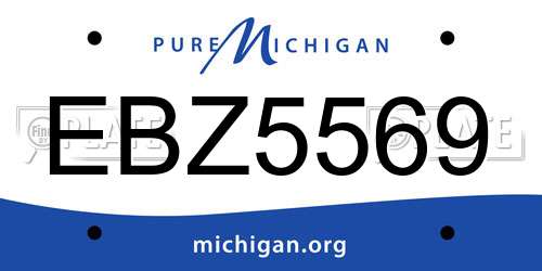EBZ5569 Michigan License Plate