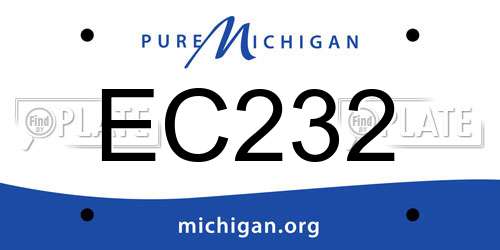 EC232 Michigan License Plate