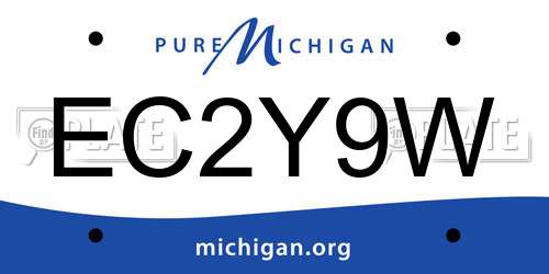 EC2Y9W Michigan License Plate