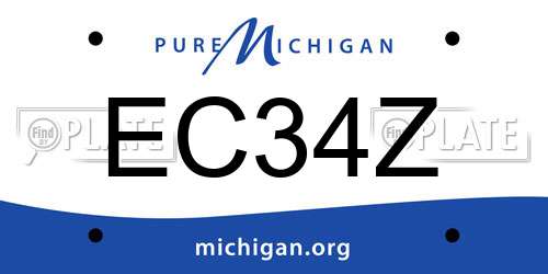 EC34Z Michigan License Plate