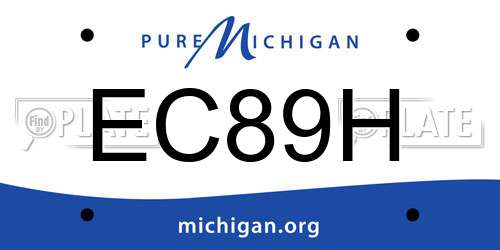 EC89H Michigan License Plate