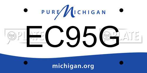 EC95G Michigan License Plate