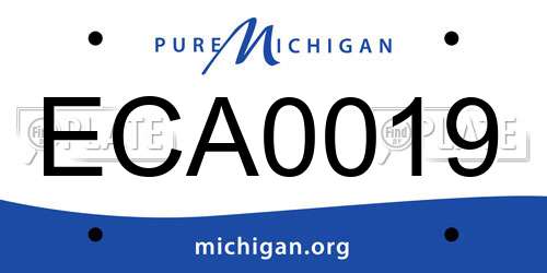 ECA0019 Michigan License Plate