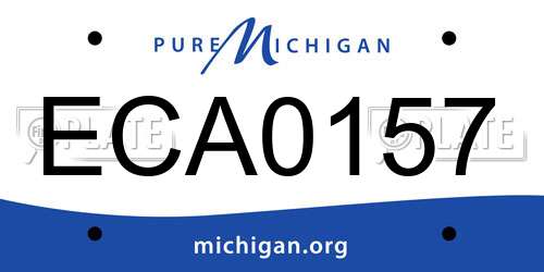ECA0157 Michigan License Plate