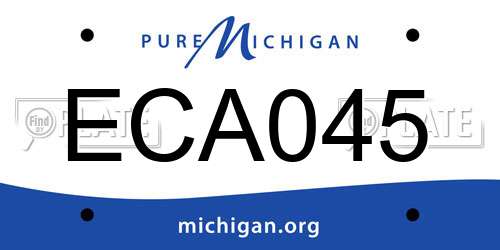 ECA045 Michigan License Plate