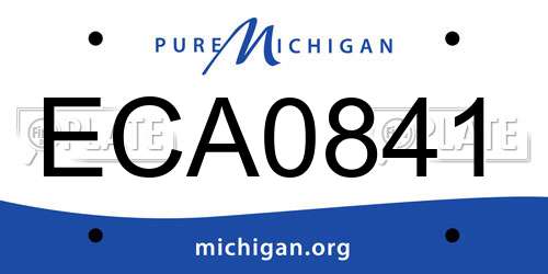 ECA0841 Michigan License Plate
