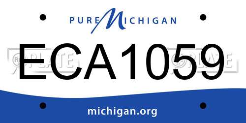ECA1059 Michigan License Plate