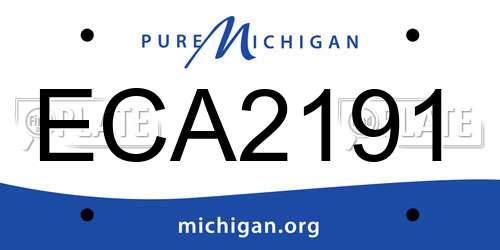 ECA2191 Michigan License Plate