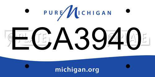 ECA3940 Michigan License Plate