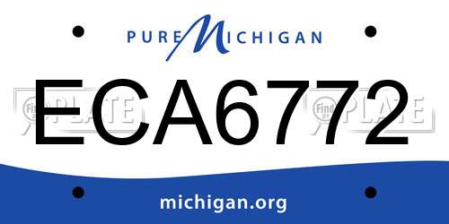 ECA6772 Michigan License Plate