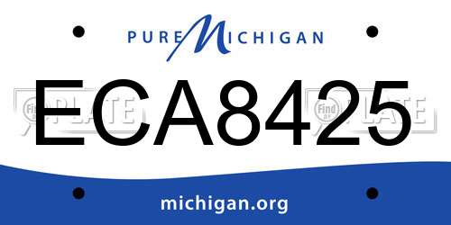 ECA8425 Michigan License Plate