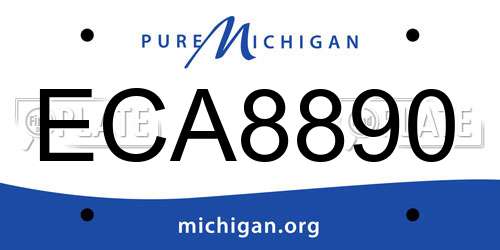 ECA8890 Michigan License Plate