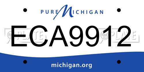 ECA9912 Michigan License Plate