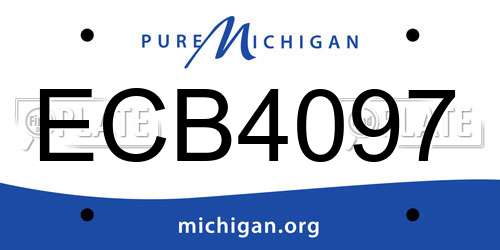 ECB4097 Michigan License Plate