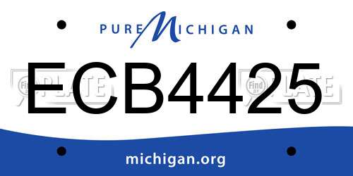 ECB4425 Michigan License Plate