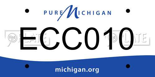 ECC010 Michigan License Plate
