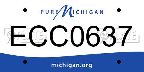 ECC0637 Michigan License Plate