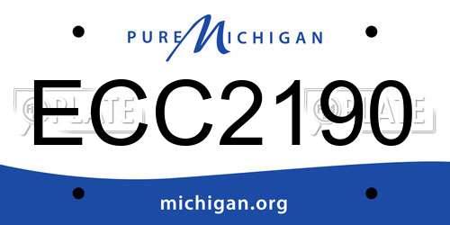 ECC2190 Michigan License Plate