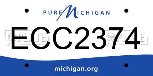 ECC2374 Michigan License Plate
