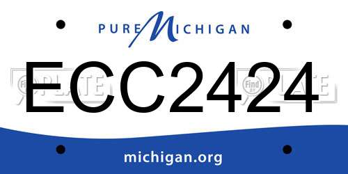 ECC2424 Michigan License Plate