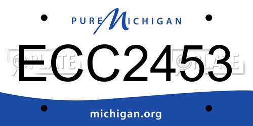 ECC2453 Michigan License Plate