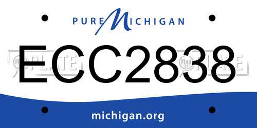 ECC2838 Michigan License Plate