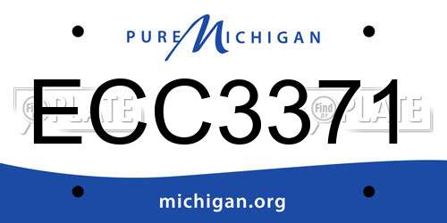 ECC3371 Michigan License Plate