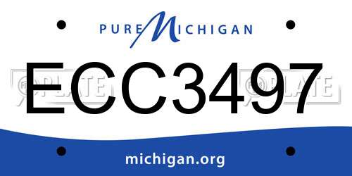 ECC3497 Michigan License Plate