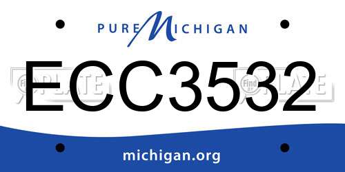 ECC3532 Michigan License Plate
