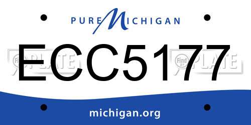 ECC5177 Michigan License Plate