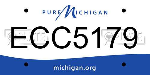 ECC5179 Michigan License Plate
