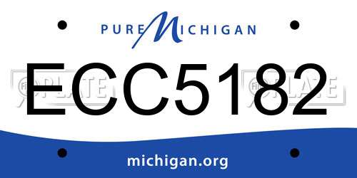ECC5182 Michigan License Plate