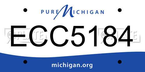 ECC5184 Michigan License Plate