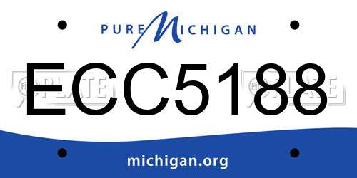 ECC5188 Michigan License Plate