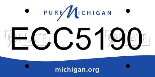 ECC5190 Michigan License Plate