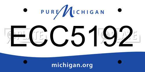 ECC5192 Michigan License Plate