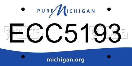 ECC5193 Michigan License Plate