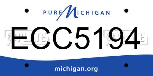ECC5194 Michigan License Plate